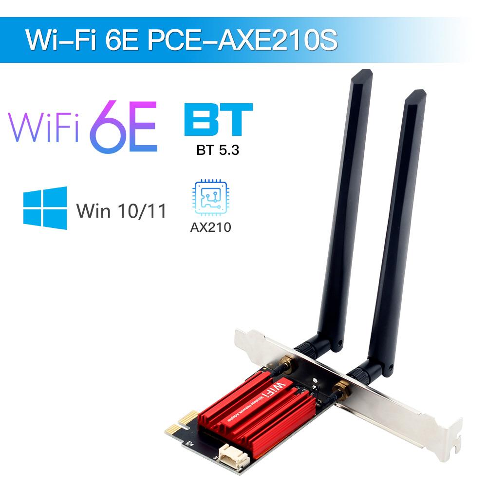 

FENVI WiFi 6E AX210 Бездротовий адаптер PCI-E Tri-band 2.4G/5G/6Ghz Compatible BT 5.3 802.11AX Network Wi-Fi Card For PC Win 10/11