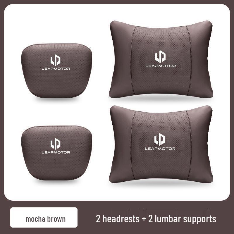 Suporte Lombar para Bancos de Carro Leapmotor T03/C11/C01/C16/C10 - Conforto de Alta Qualidade e Proteção da Cintura Encosto de Cabeça