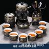 Home Tea Set: Anti-Scald Teapot, Ceramic Gongfu Cups, Stone Mill Semi-Automatic Brewer