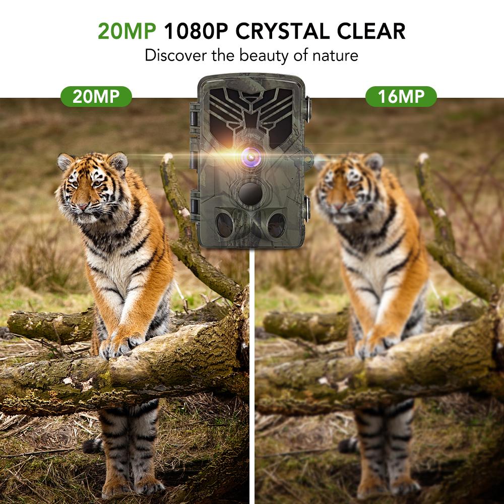 Trail Kamera Wi-fi BT Jagd Kamera 20MP 1080P 120 grad Winkel Outdoor Wasserdicht Infrarot