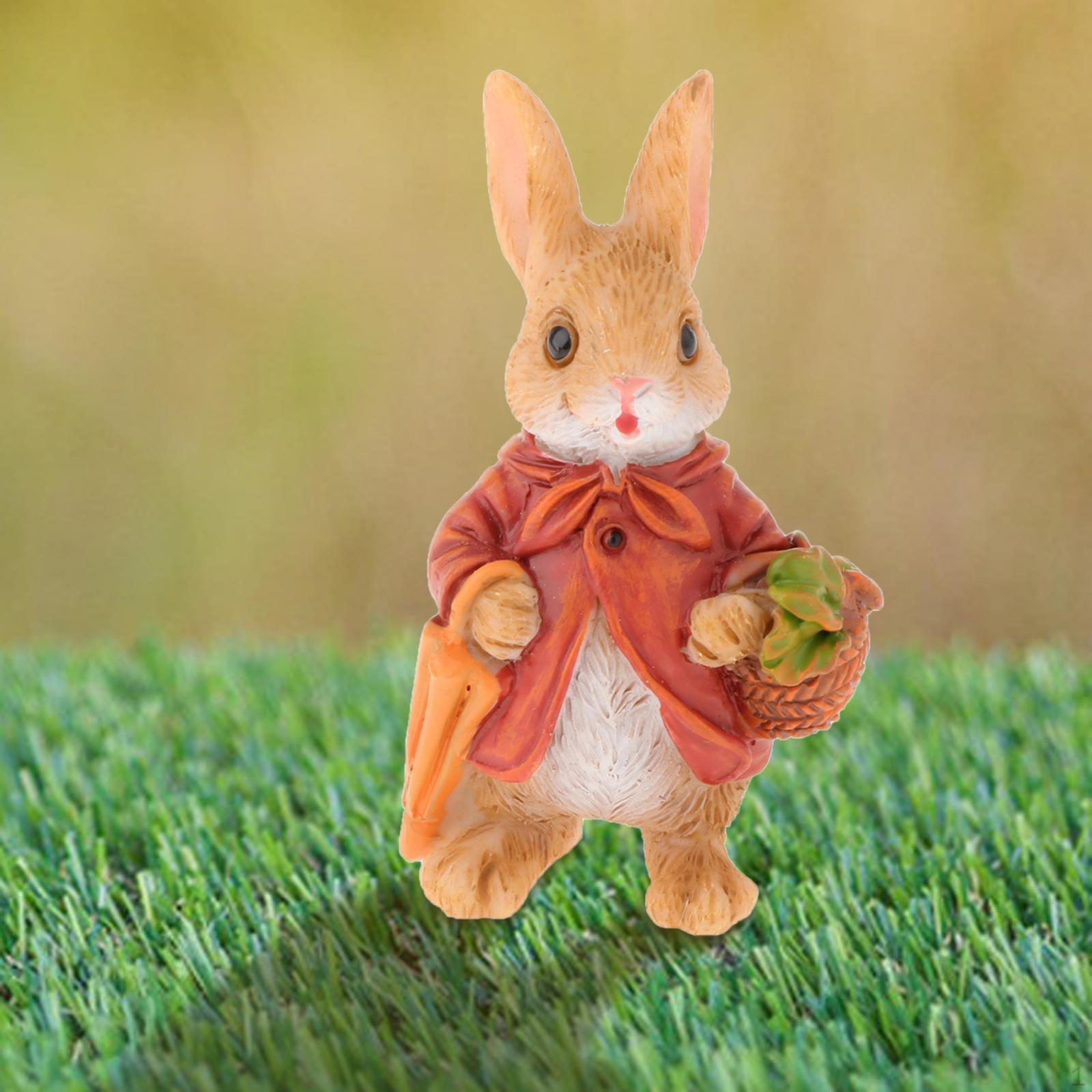 

Скульптура животного для сада и домашнего декора Raincoat Rabbit