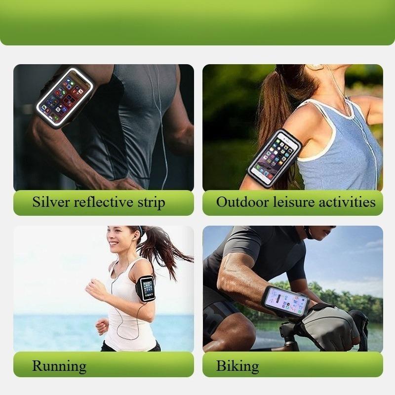 1PC Outdoor Sports Mobile Phone Arm Bag Arm Cover for Men and Women Ultra-thin Waterproof Touchscreen Arm with Takeaway Running Fitness Wrist Bag
