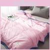 Solid Color Summer Blanket With Soft Filling For Kids And Student Dormitory