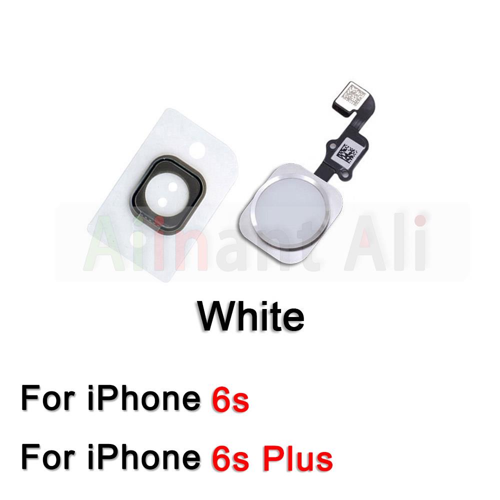 AiinAnt Return Back Home Button Flex Cable For iPhone 6 6s 7 8 Plus 5s SE Connector Phone Parts Repair No Touch ID