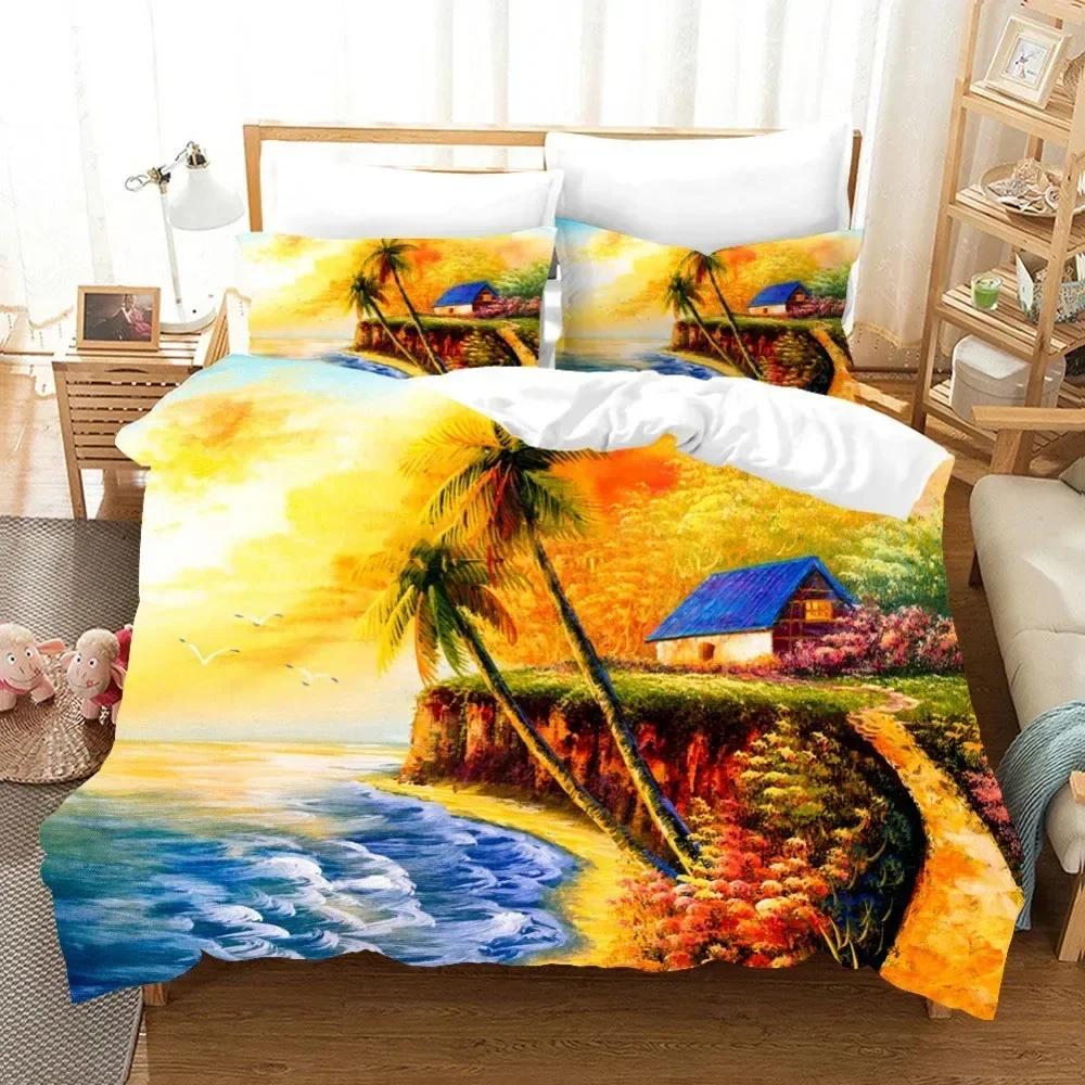 Ölgemälde Van Gogh Sternenhimmel Bettwäscheset Jungen Mädchen Einzel- Queen-Size Bettbezug Kissenbezug Bett Kinder Erwachsene Heimtextilien