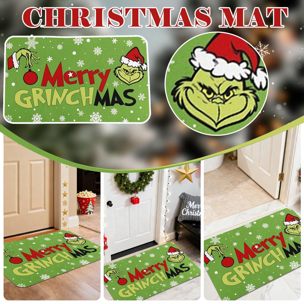 Merry Christmas Bath Mat Bathroom Rug For Kids Non- Absorbent Washable Bedside Rug Bedroom Decor Entrance Door Mat For Room