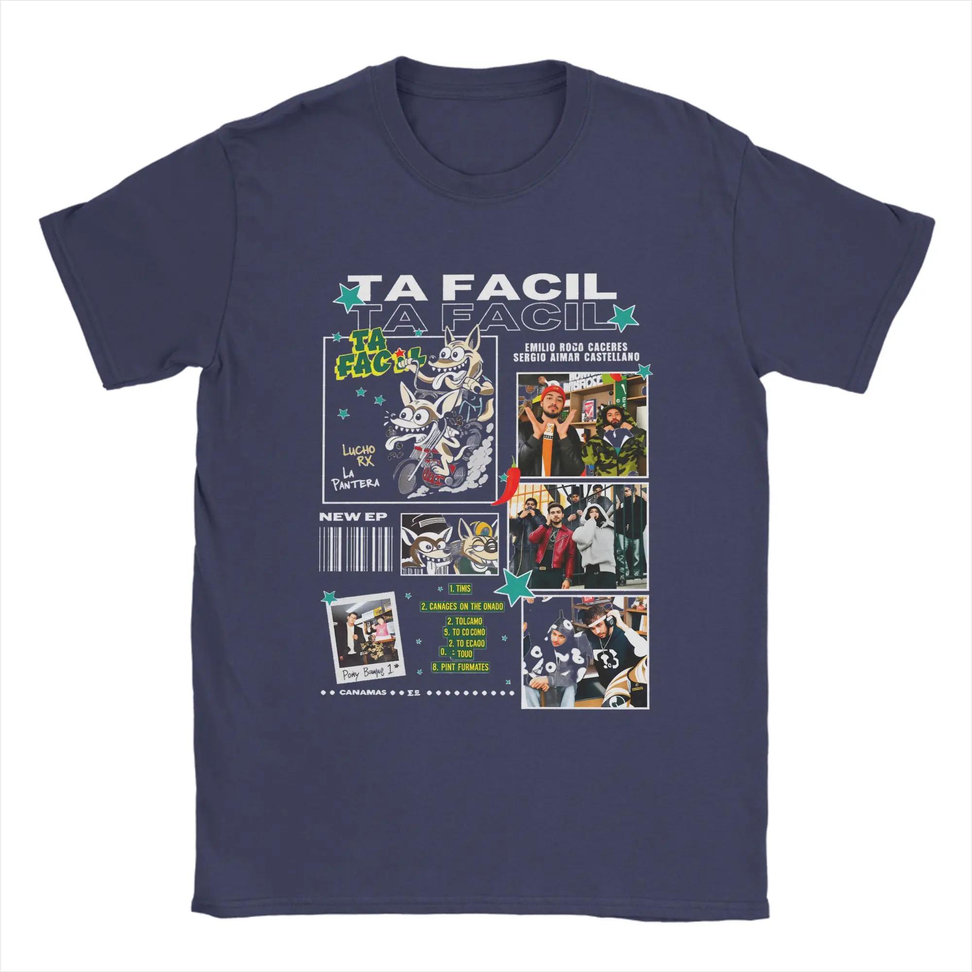 

Ta Facil Lucho RK La Pantera T Shirt for Men Cotton Funny T-Shirts Crew Neck Tees Short Sleeve Clothes Unique XXXL білий