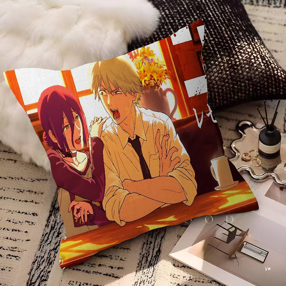 C-Chainsaw Man Movie R-Reze Arc Maple Design Cushion Cover Happy Autumn Harvest Decor Holiday Decorati Pillow Cover