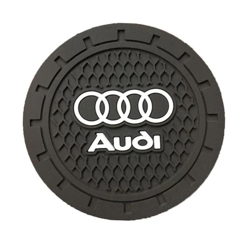 2 Stück Autozubehör 7cm Silikon Auto rutschfester Untersetzer Matte Hülle Wasseruntersetzer für q2 a3 a4 a5 a6 a7 a8 Q3 Q4 Q5 Q6 Q7 b8 b6