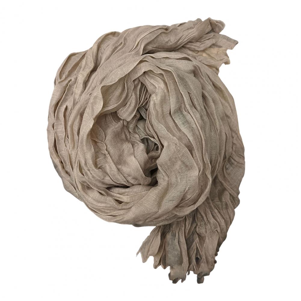 Women Scarf Solid Color Pleated Long Retro Autumn Winter Warm Long Scarf Soft Vintage Inspired Scarf