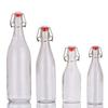 Flip Top Cooking Oil Round Glass Bottle 60ml 100ml 250ml 500ml 750ml 1000ml Swing Top Bottles MOQ2000 Cheap Custom Print Logo