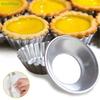 Stampini riutilizzabili in alluminio per crostate e muffin - Teglie scanalate per cupcake e tartellette all'uovo (Impilabile)