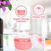 Mee Mee Soft Feel Baby Powder Puff - BPA Free | Box Holder Container for New Born and Kids | Pink Color (Single Pack)