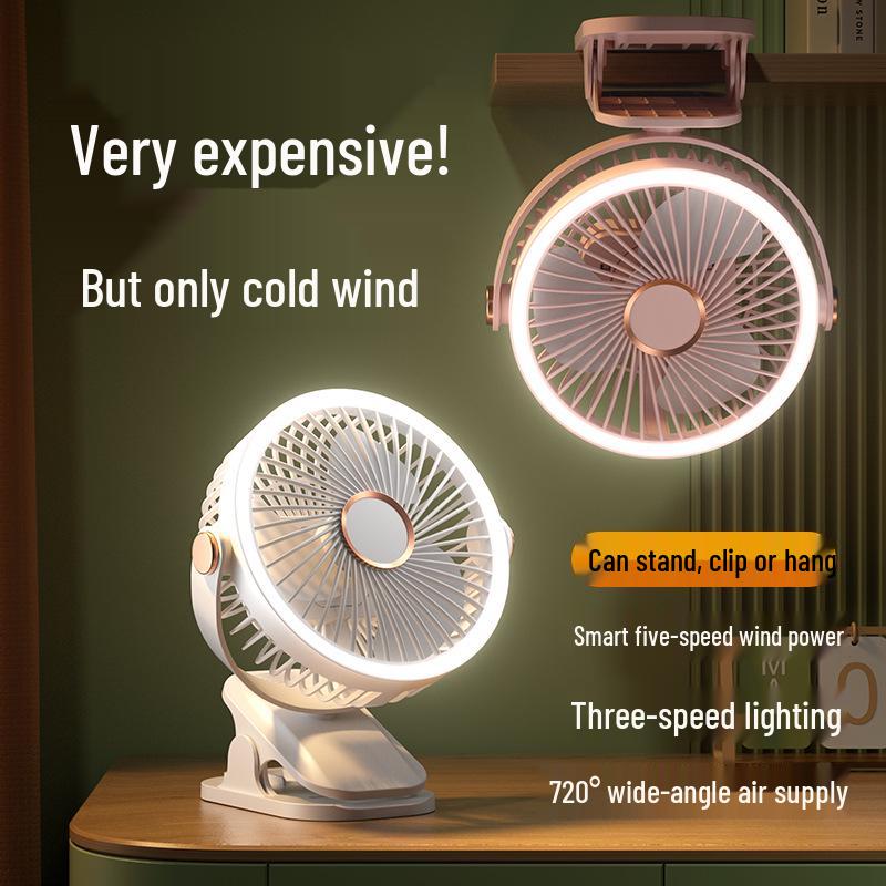 Portable Rechargeable Desktop Clip Fan for Office or Dorm
