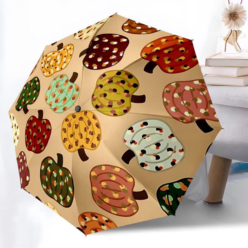

1pc Pumpkin Pattern Automatic Open/Close Umbrella - Compact Travel Umbrella, Gift for Birthday, Christmas, Anniversar yy251208159