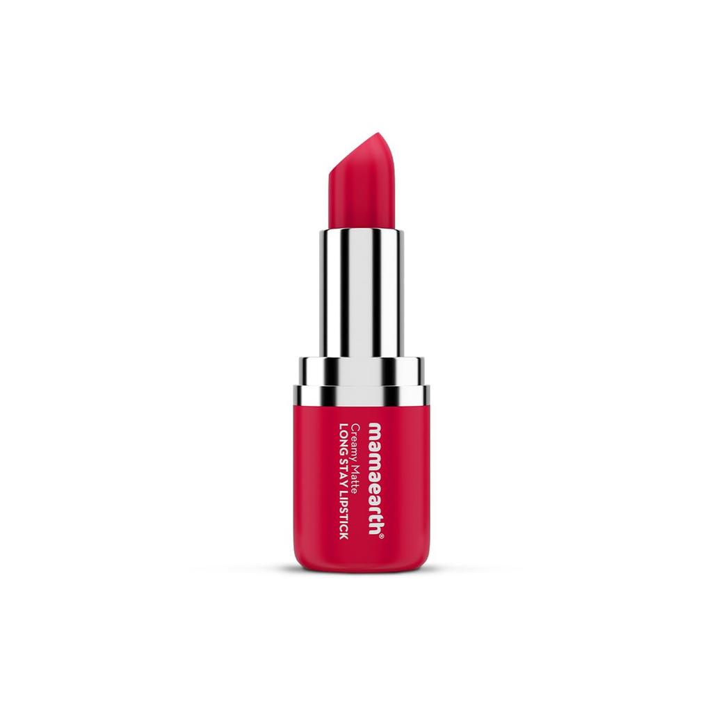 Mamaearth Creamy Matte Long Stay Lipstick 4.2g Tulip Magenta Hydrating Non-Drying Flakeproof Color