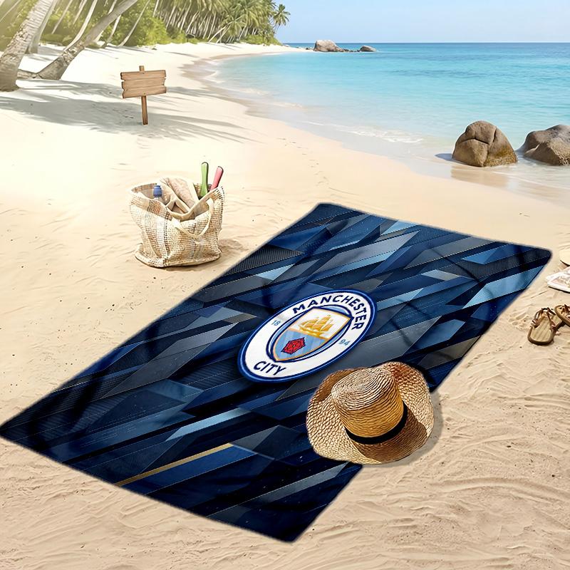 Manchester City Printed Beach Towel Quick Dry Soft TowelPortable Large Rectangular Beach Blanket for Travel Swimming Pool