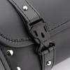 PU Leather Motorcycle Tool Bag Handlebar Roll Bag Waterproof Saddlebag Luggage Storage Pouch for Cruiser Sportster Honda Suzuki