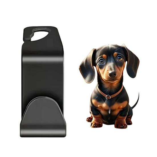 Car Storage Accessories Seat Hook, Cartoon Cat/Dog Pattern Decor, Durable Load Bearing Acrylic Cute Pet Organizer Headrest Hanger, Universal