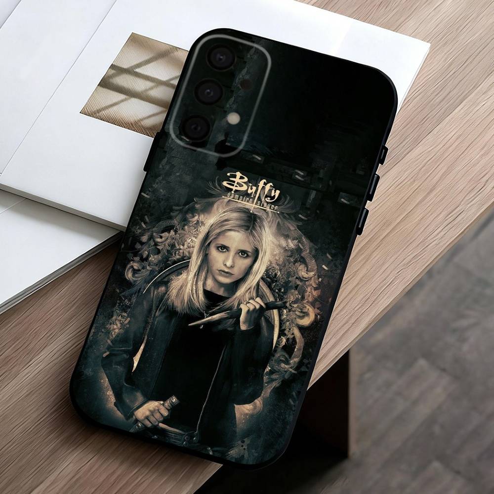 B-Buffy the V-Vampire Slayer phone Case For Samsung Galaxy A73,A72,A71,A70,A53,A52,A51,Others Soft Black Shell
