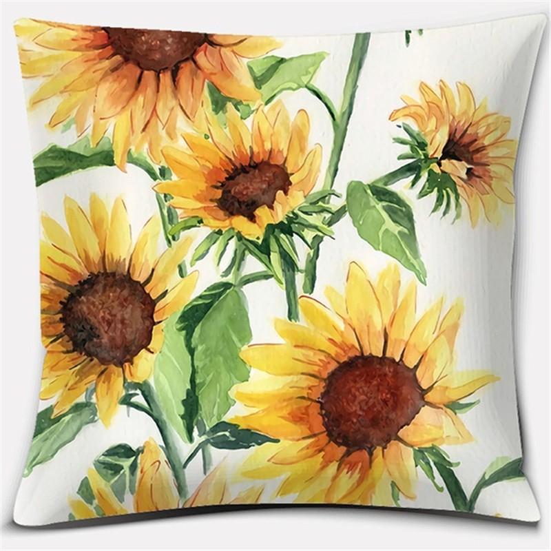 Bright Yellow Simple Geometric Series Pillow Gift Home Office Decoration  Bedroom Sofa Car Cushion Cover