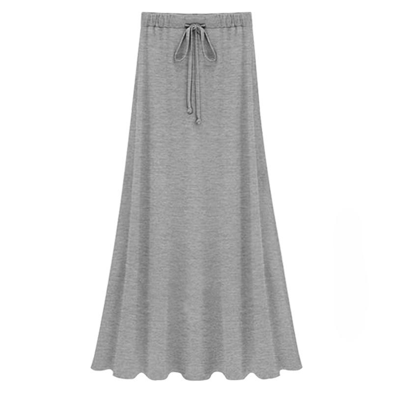 Schlitzrock für Damen Sommer Langer Rock 200 Catties Neu Modal Träger A-Linien-Rock Schlanker Langer Rock Rock