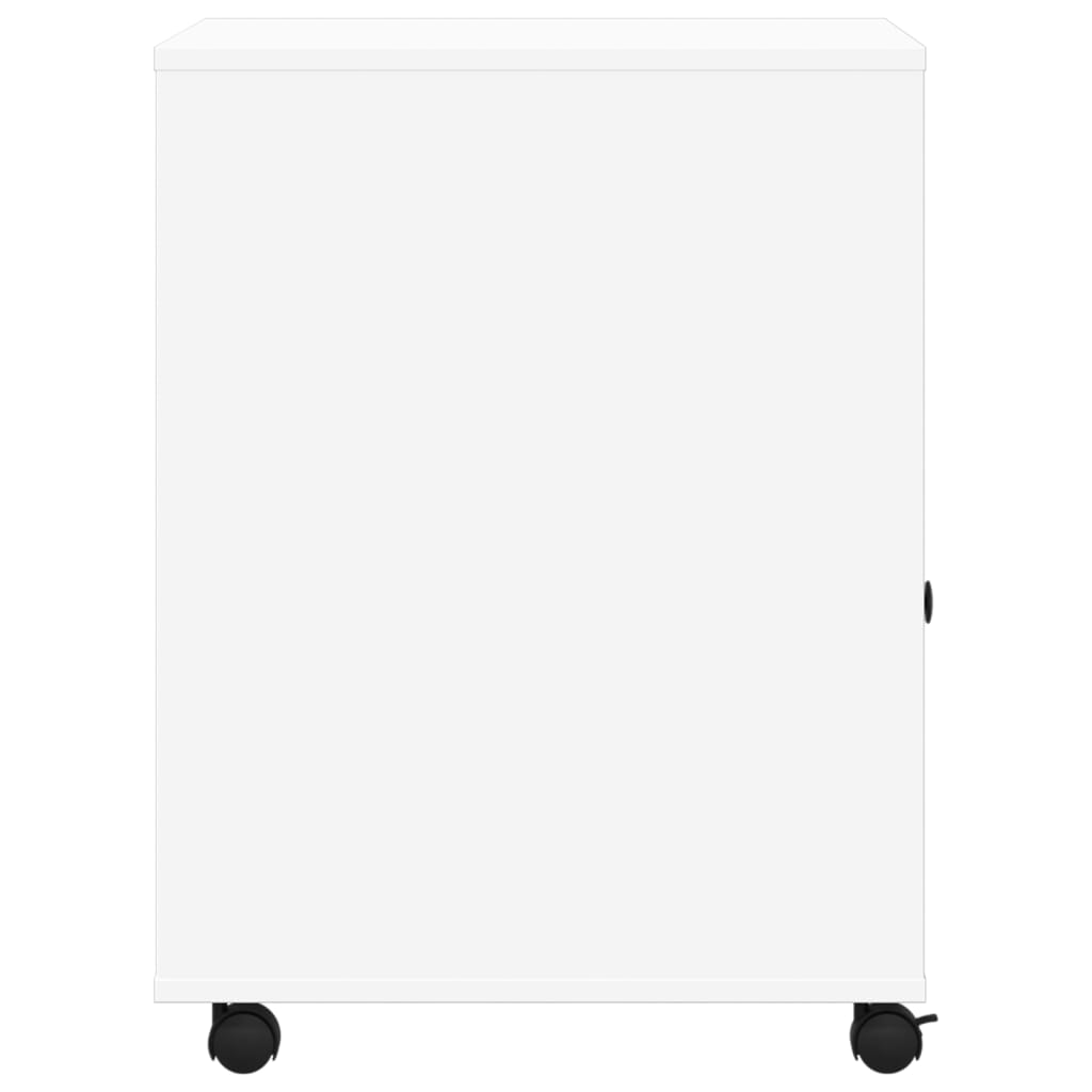 Vidaxl Printer Stand, With Wheels, White, 60X50X67 Cm
