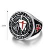 Vintage Cross Ring for Men Hiphop Jewelry Gold Silver Street Wear Accessory Punk Titanium Steel Finger Ring for Male