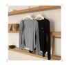 Korean Style Grey Round Neck Knit Cardigan for Women - Autumn/Winter Slimming Long Sleeve Top