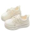 Thick-soled Little White Shoes Women's Autumn Niche Heightening Board Shoes Breathable and Versatile with Wide-leg Pants Casual Shoes
