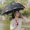 Actress Long 1st Class Light Heat Heat Heat UV Umbrella for Both Sunny and Rainy Special Double Layer and [Chinoiserie Modern] Parasol, Parasol,