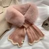 Knitted Scarf Plush Scarf Cashmere Shawl Warm Knitted Scarf Thicken Winter Cashmere Scarves  Women