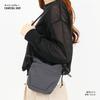 Shoulder bag with drawstring pocket, SDP-30721, charcoal gray