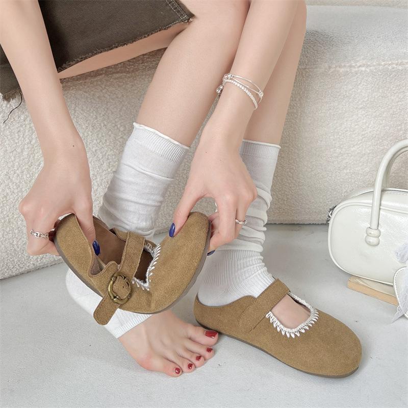 Internet celebrity explosion red retro thick bottom bag head drag women summer wear 2025 new French versatile Birkencool slippers