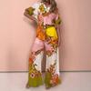 New Creative Fish Shading Long-sleeved Shirt Set Loose Sports Wide-leg Pants Marine Elements Casual Suit