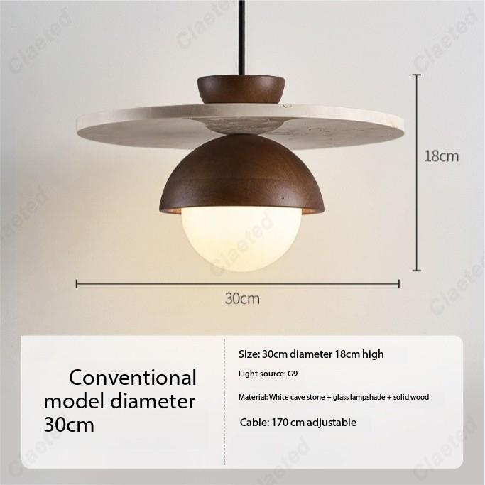 

Creative Retro LED Walnut Chandelier Living Room Dining Room Bar Corridor Bedroom Bedside Decorative Lighting Warm light