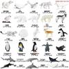Marine Animal Simulation Model Figures: Shark, Dolphin, Hammerhead, Crab, Squid, Starfish for Kids' Education