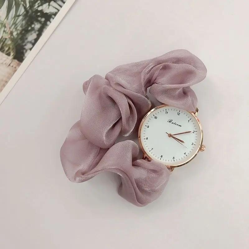 Creative Ribbon Digital Watch Fairy Elegant Personality Student Girl Ribbon Watch Without Clasp Bracelet Watch Clock Gift Reloj