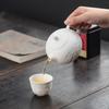 Embossed Closed Water Closed Water Xishi Pot Suet Jade Ceramic Large Capacity Single Pot Brewing Teapot Boutique Kung Fu Tea Set