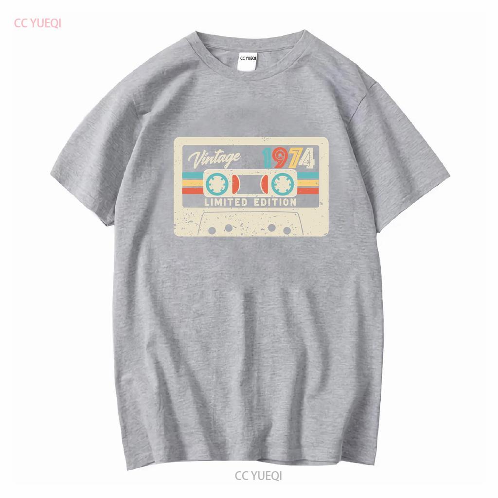 50th Birthday T Shirt Vintage 1974 Limited Edition Cassette For Long Or Short Sleeves Vintage Washed Breathable