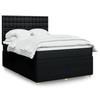 VidaXL Slat Bed Base with Mattress Black 160x200 Cm Fabric 3292123