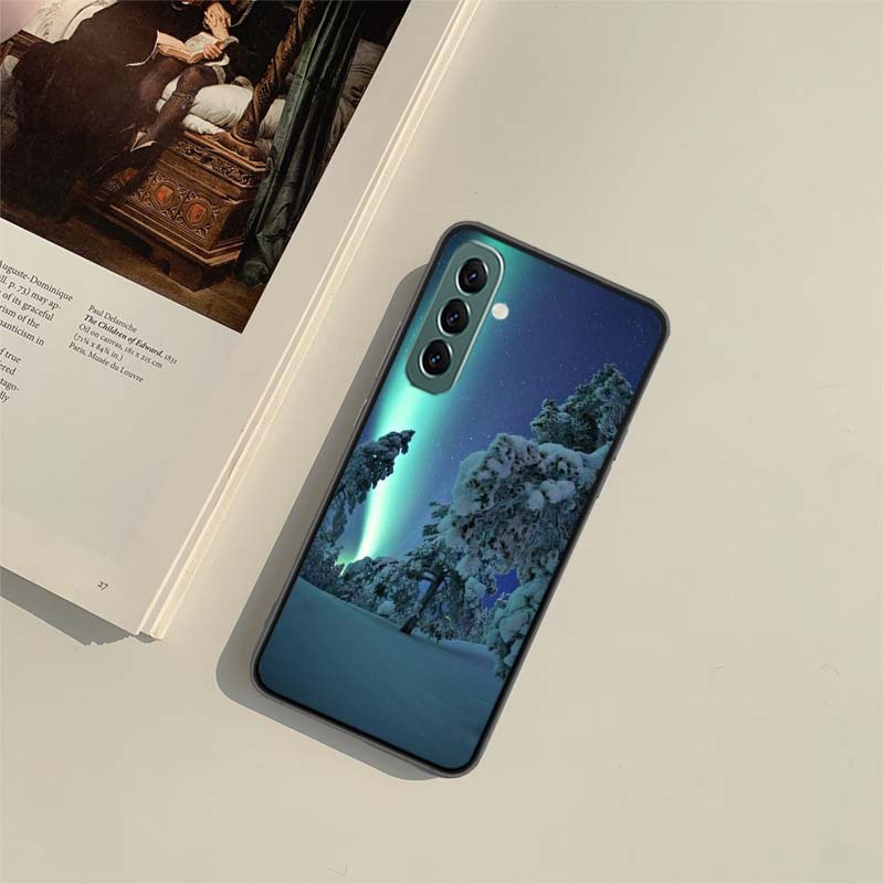 New Landscape Winter Light Snow Luxury Phone Case For Samsung S24 FE Galaxy S22 Ultra S25 Edge S21 S23 FE S20 Plus Cover Shell C