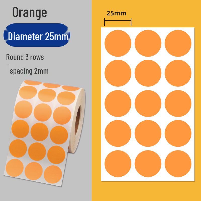 Colorful Self-Adhesive Round Dot Stickers - Writable Small Paper Labels