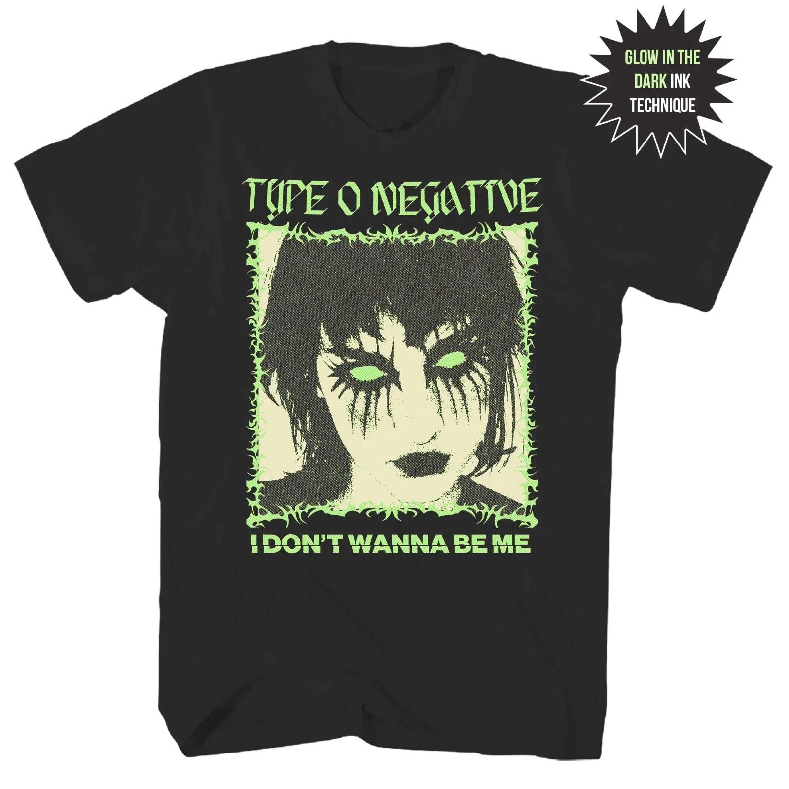 Type O Negative - I Don t Wanna Be Me - Glow In The Dark - XL Black  t-shirt XXL