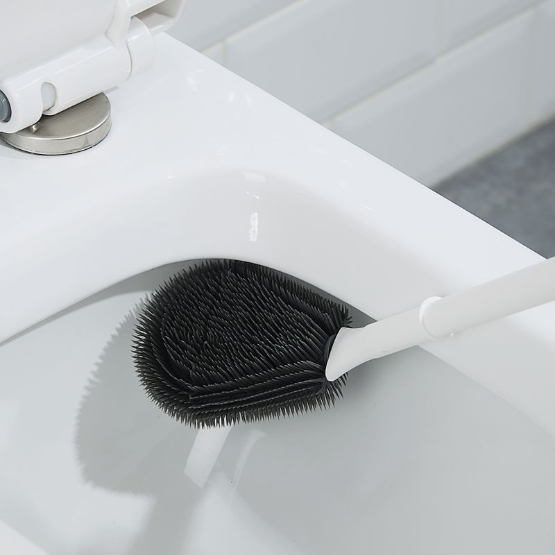 Toilet Brush with Base No Dead Corners Household Bathroom Cleaning Brush Long Handle Toilet Brush Wall Mounted Toilet Brush