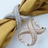 Elegant Metal Shawl Ring Clip with Rhinestone Embellishments for Women - Perfect for Weddings and Formal Events