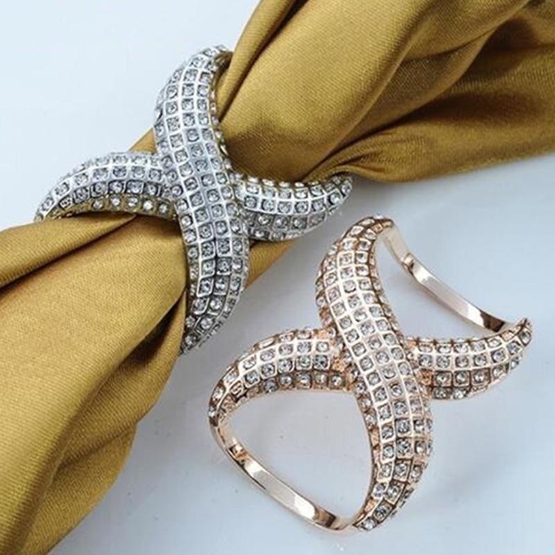Elegant Metal Shawl Ring Clip with Rhinestone Embellishments for Women - Perfect for Weddings and Formal Events