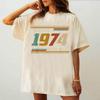 1974 t shirt weiblich Damen Bequem Vintage harajuku Pastell 2000er t shirt Gothic anime Retro Ästhetik Atmungsaktiv hip hop