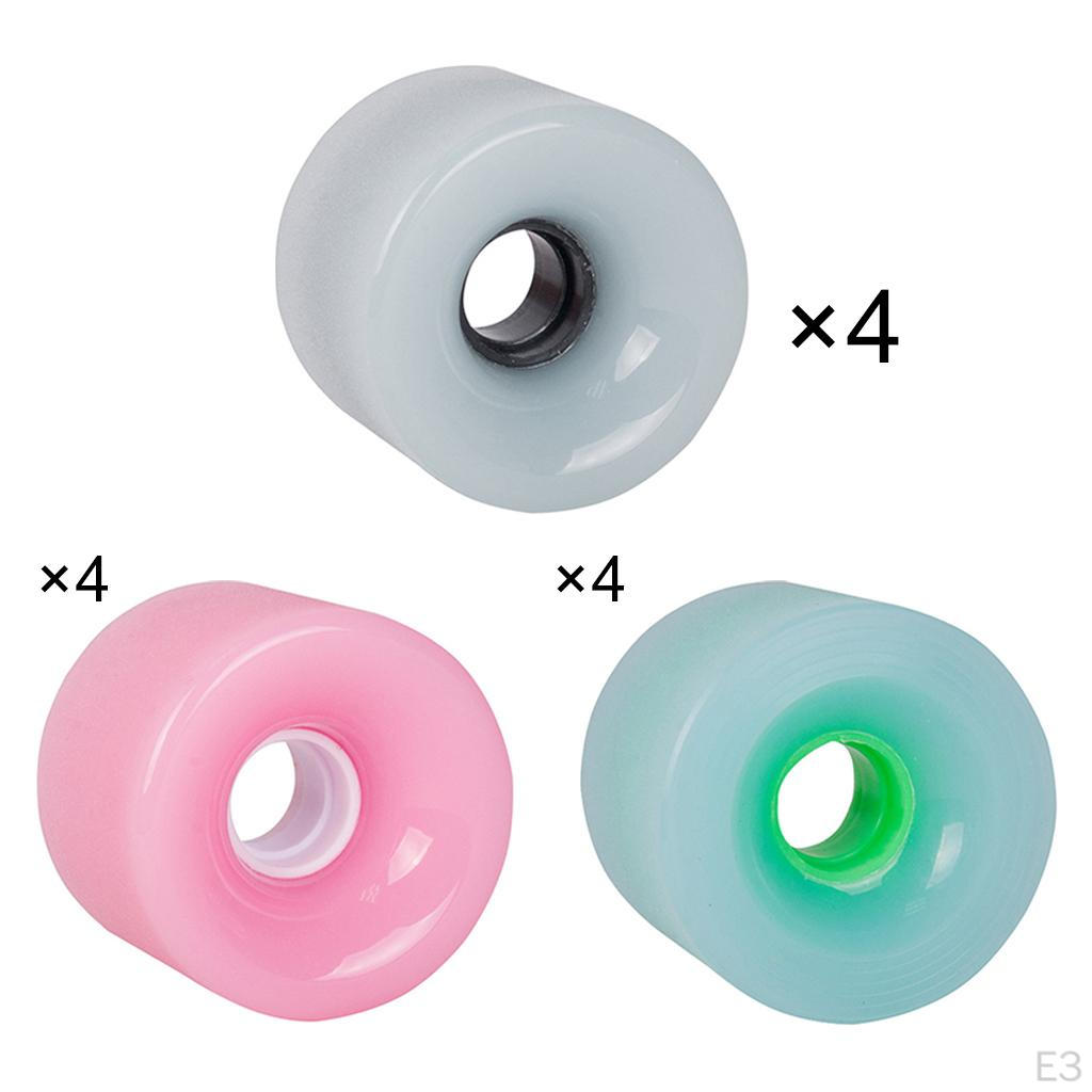 4 Pack Skateboard Wheels, 7cm PU Long Board Wheel High Strength Wheels Maintenance Roller