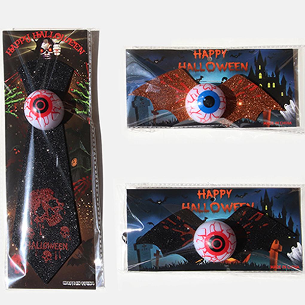 4 Halloween bat glowing black and holiday children's adjustable elastic band tie, suitable Halloween costume parties